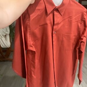 Geoffrey Beene Men's Button-Up Shirt in Burnt Orange